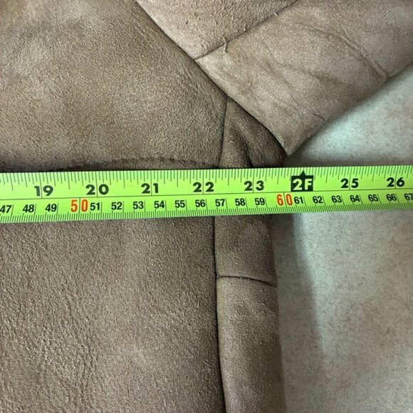 Vintage Knight Tailors Sheepskin Wool Long Suede Coat - Picture 10 of 16